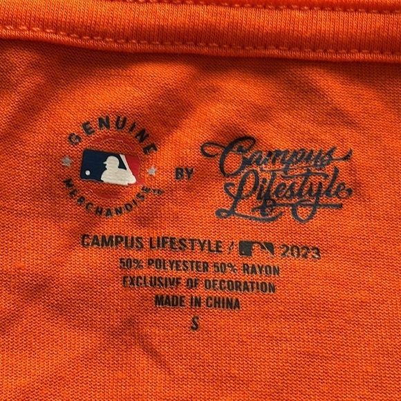 Woman Giants SF Baseball Theme Shirt size S Orange color - Picture 5 of 7